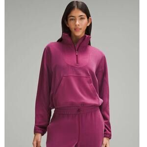 Lululemon Brushed Softstreme Ribbed Half Zip Pullover